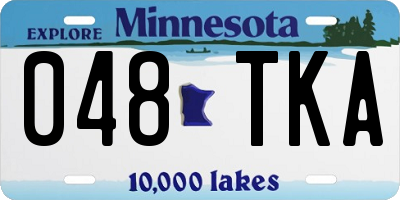 MN license plate 048TKA