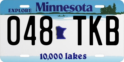 MN license plate 048TKB