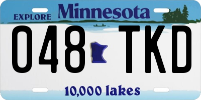 MN license plate 048TKD