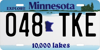 MN license plate 048TKE