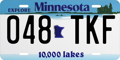 MN license plate 048TKF