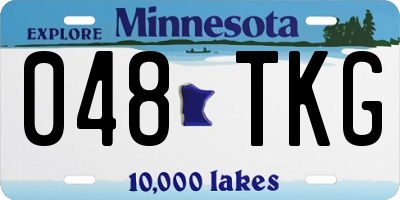 MN license plate 048TKG
