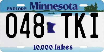 MN license plate 048TKI