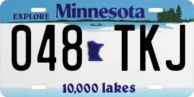 MN license plate 048TKJ