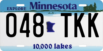 MN license plate 048TKK