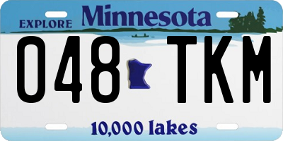 MN license plate 048TKM