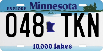 MN license plate 048TKN