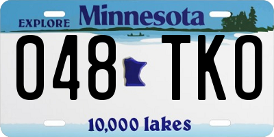 MN license plate 048TKO