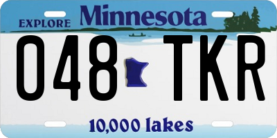 MN license plate 048TKR