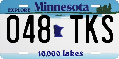 MN license plate 048TKS