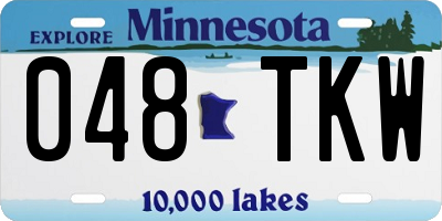 MN license plate 048TKW