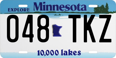 MN license plate 048TKZ