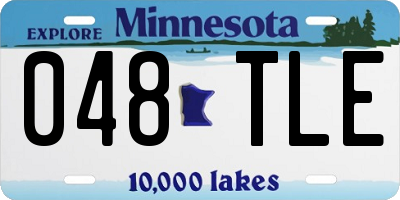 MN license plate 048TLE
