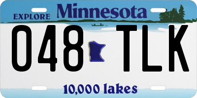 MN license plate 048TLK