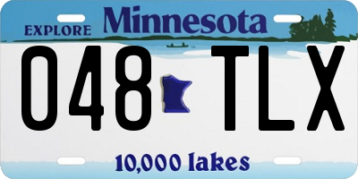 MN license plate 048TLX