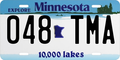 MN license plate 048TMA