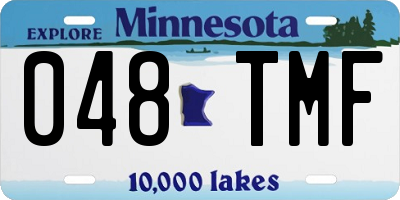 MN license plate 048TMF