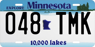 MN license plate 048TMK