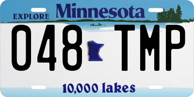 MN license plate 048TMP