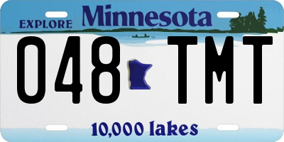 MN license plate 048TMT