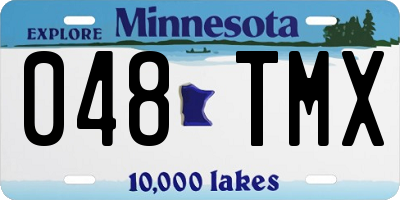 MN license plate 048TMX