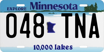 MN license plate 048TNA