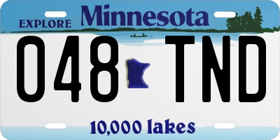MN license plate 048TND