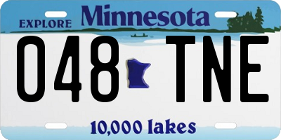 MN license plate 048TNE