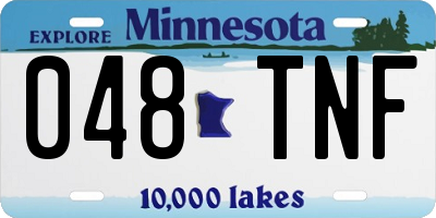 MN license plate 048TNF