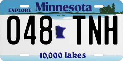 MN license plate 048TNH
