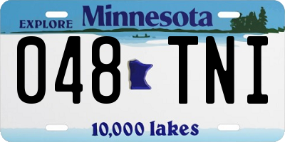MN license plate 048TNI
