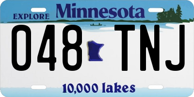 MN license plate 048TNJ