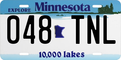 MN license plate 048TNL