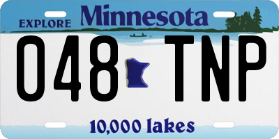 MN license plate 048TNP