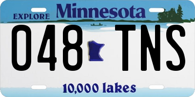 MN license plate 048TNS