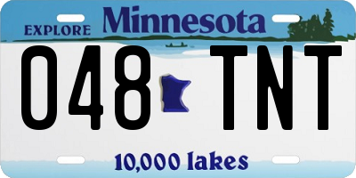 MN license plate 048TNT