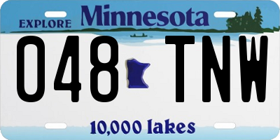 MN license plate 048TNW