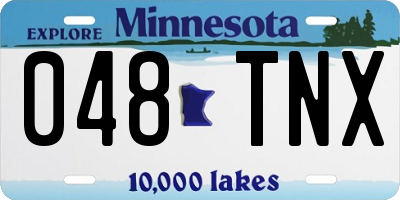 MN license plate 048TNX