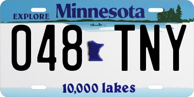 MN license plate 048TNY