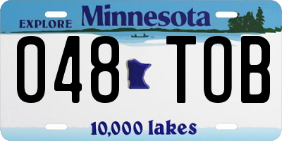 MN license plate 048TOB