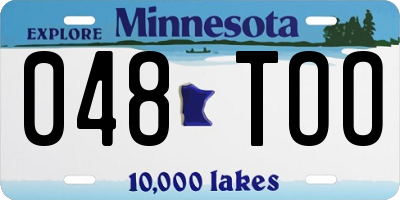 MN license plate 048TOO