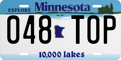 MN license plate 048TOP