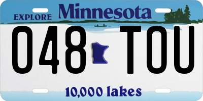 MN license plate 048TOU