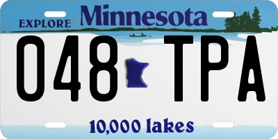 MN license plate 048TPA
