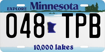 MN license plate 048TPB
