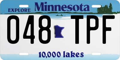 MN license plate 048TPF