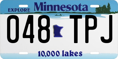 MN license plate 048TPJ