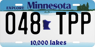 MN license plate 048TPP
