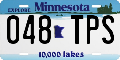 MN license plate 048TPS