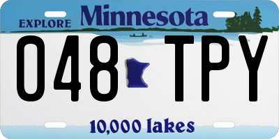 MN license plate 048TPY